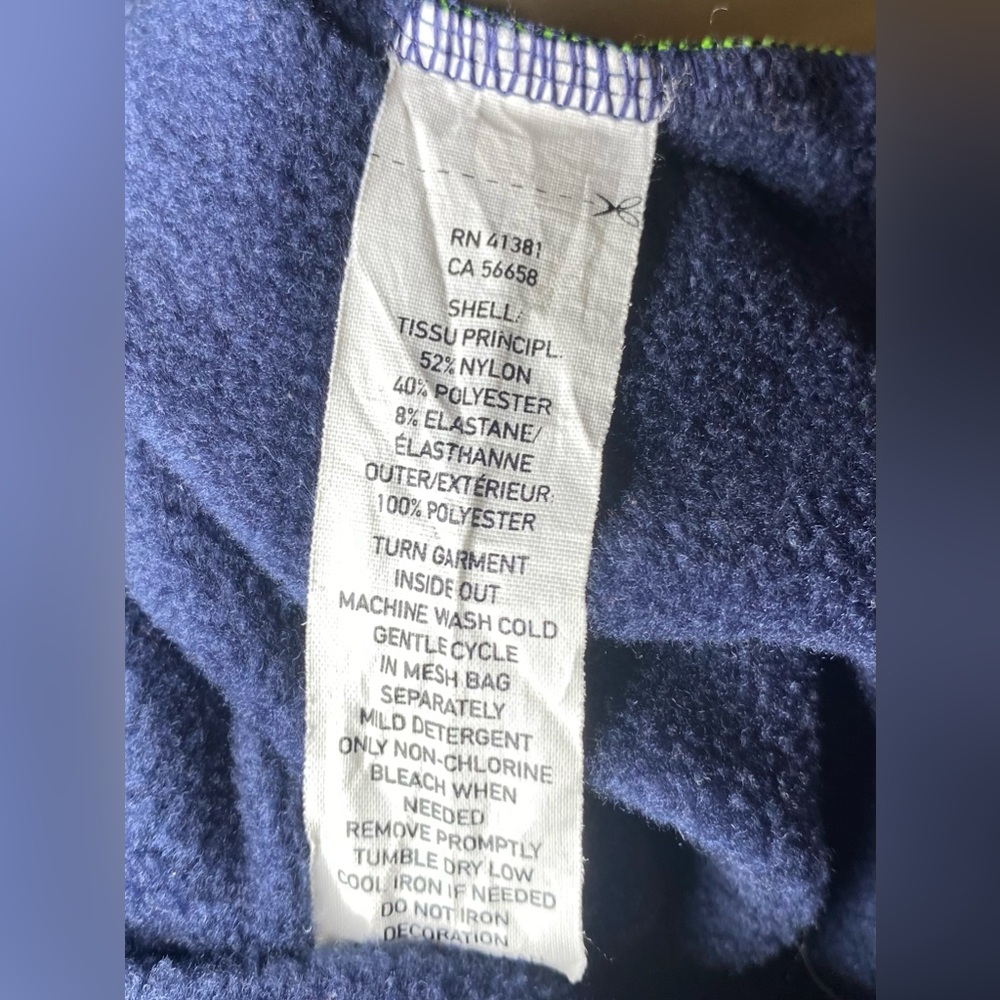 Men’s XL Polo Sport Ralph Lauren Performance Hybrid Jacket Neon Yellow Navy Blue - Picture 9 of 9